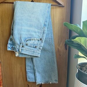 Agolde Light Blue Straight Leg Jeans